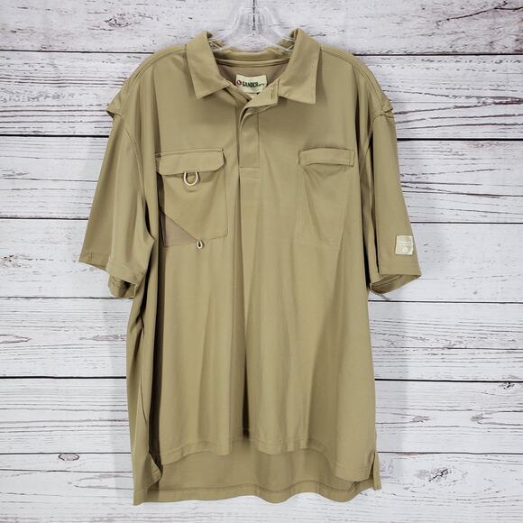 GANDER MTN. Brown Hiking Outdoor Tech UV. Short Sleeve Shirt Size 2XL - Picture 1 of 14